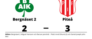 Piteå segrare borta mot Bergnäset 2