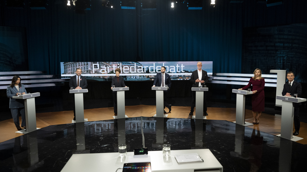 Partiledare och språkrör möttes i en direktsänd debatt i SVT:s Agenda på söndagskvällen.