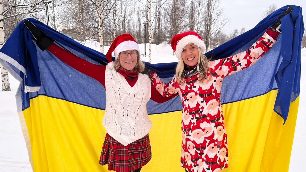 För tredje året i rad arrangerar initiativtagarna från vänster Victoria Bergmark och Eva Lundqvist Tomtejogg (eller gå) för Gammalsvenskby, Ukraina tillsammans med samarbetspartners i Skåne och på Gotland samt övriga Tomtejoggare runt om i Sverige. 