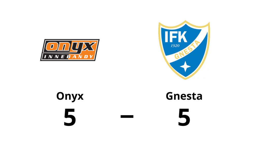 Onyx IBS U-lag spelade lika mot IFK Gnesta