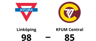 Linköping vann med 98-85 mot KFUM Central