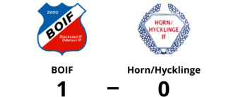 Horn/Hycklinge föll med 0-1 mot BOIF