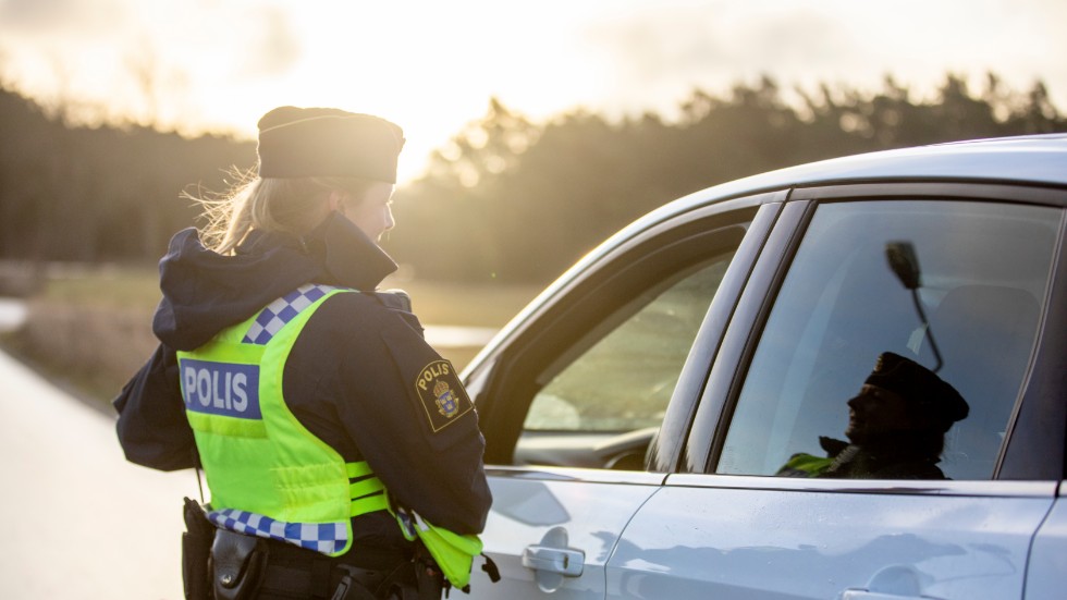 Polsien lyckades till slut stoppa mannen. Den här bilden är tagen vid ett tidigare tillfälle. 