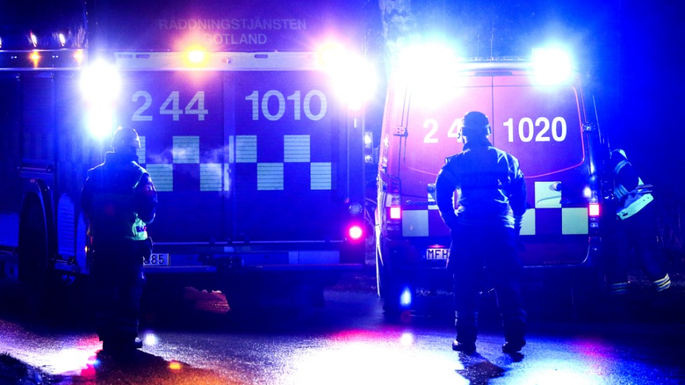 Räddningstjänsten ryckte ut för att så snabbt som möjligt komma mannen till undsättning.