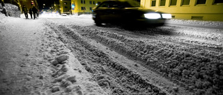 Snö och halka drog in över Uppland