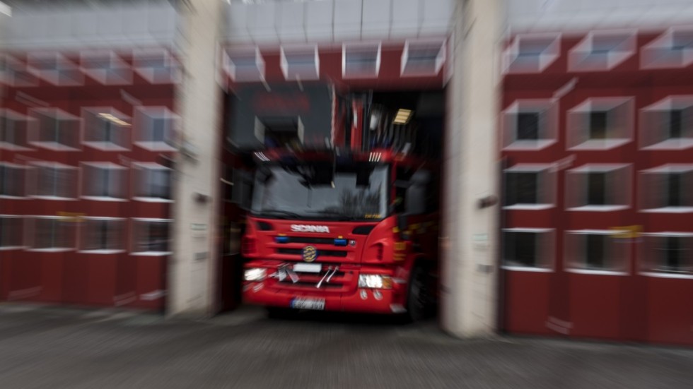Ett larm om en soteld kom in vid 17.30-tiden på tisdagen.