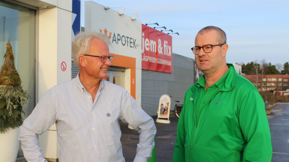 Björn Andersson, ordförande, Coop Finspång, och Anders Svensson, vd, Coop Finspång, vill utveckla hela Vibergaområdet.